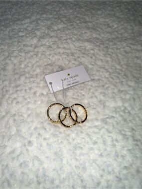 Kate Spade Set of 3 Gold Rings